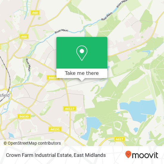 Crown Farm Industrial Estate map