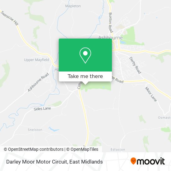 Darley Moor Motor Circuit map