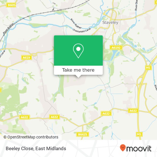 Beeley Close map