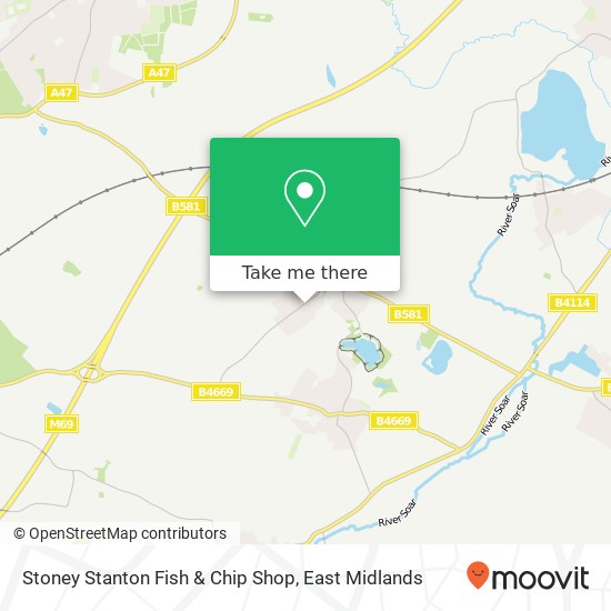 Stoney Stanton Fish & Chip Shop map