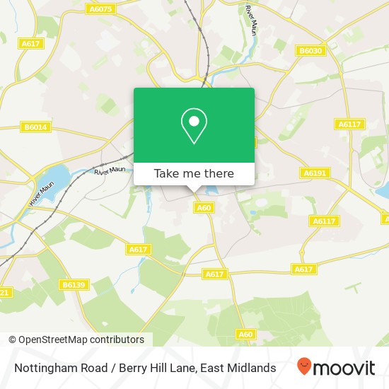 Nottingham Road / Berry Hill Lane map
