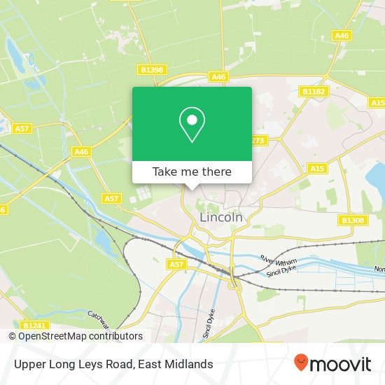 Upper Long Leys Road map