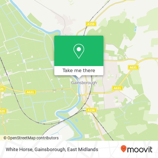 White Horse, Gainsborough map