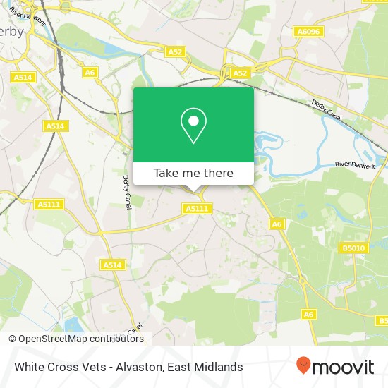White Cross Vets - Alvaston map