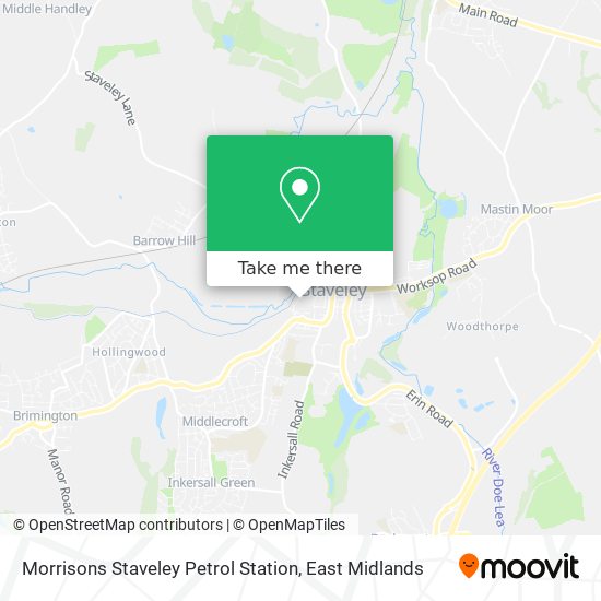 Morrisons Staveley Petrol Station map