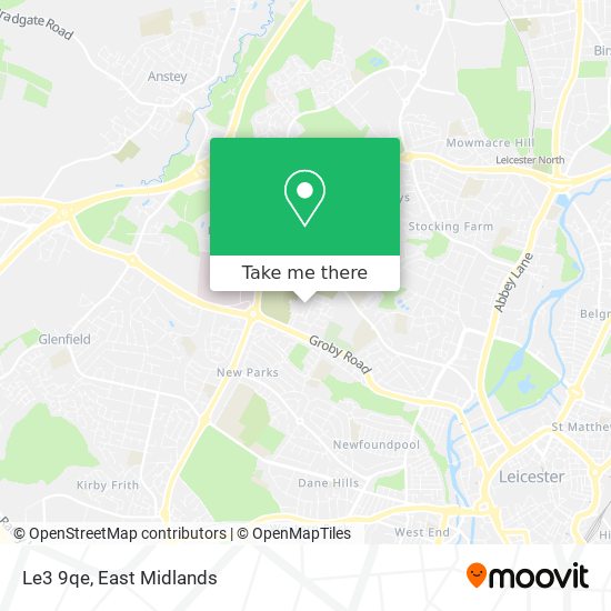 Le3 9qe map