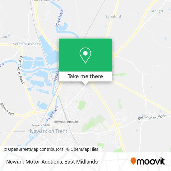 Newark Motor Auctions map