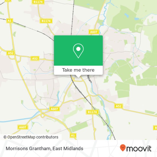 Morrisons Grantham map