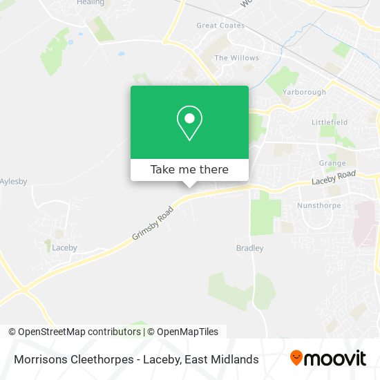 Morrisons Cleethorpes - Laceby map