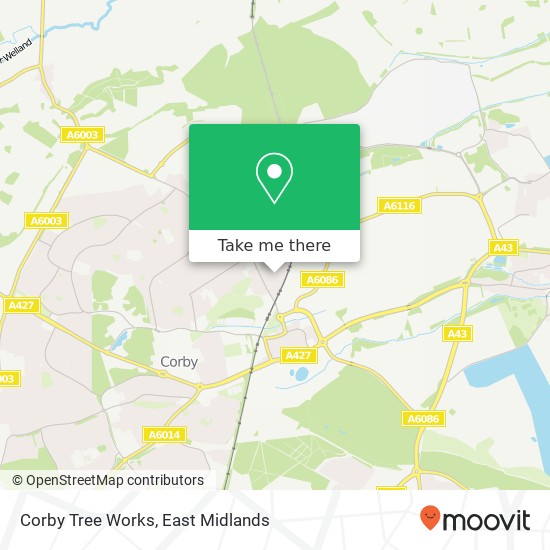 Corby Tree Works map