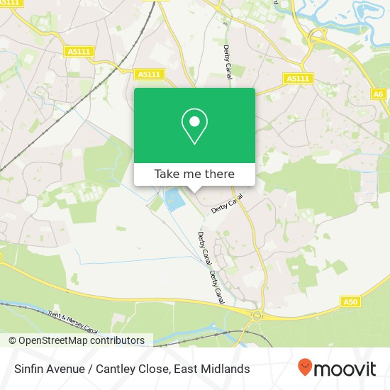 Sinfin Avenue / Cantley Close map