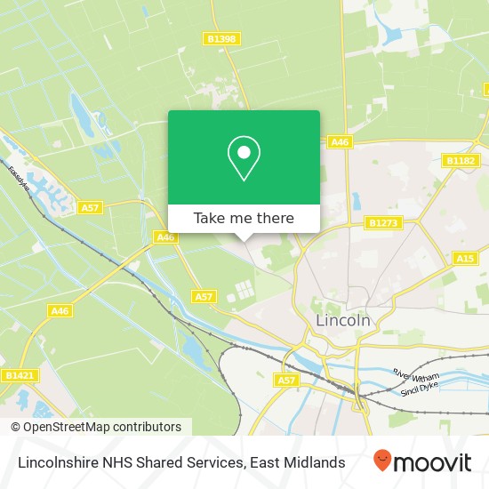 Lincolnshire NHS Shared Services map