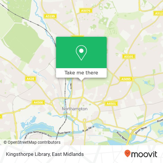 Kingsthorpe Library map