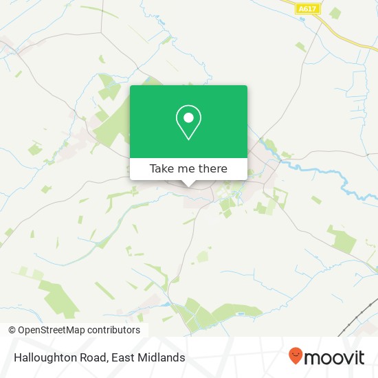 Halloughton Road map