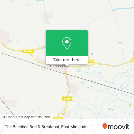 The Beeches Bed & Breakfast map
