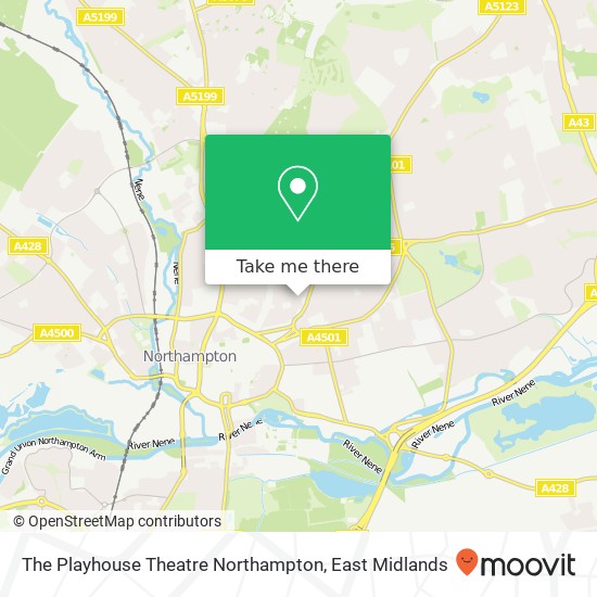 The Playhouse Theatre Northampton map