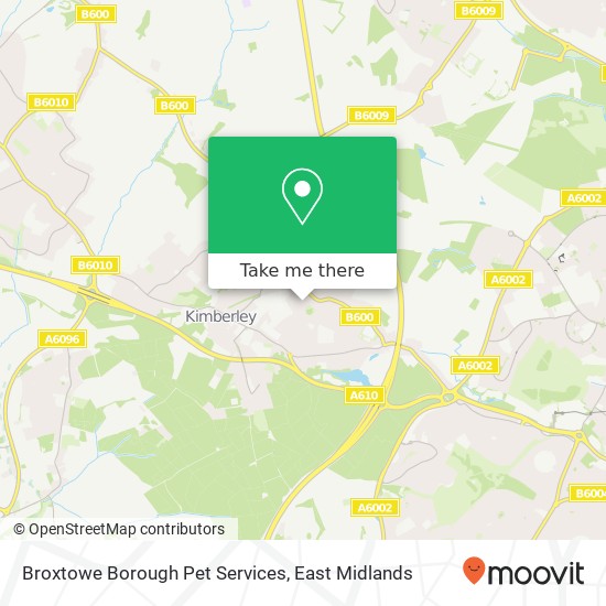 Broxtowe Borough Pet Services map