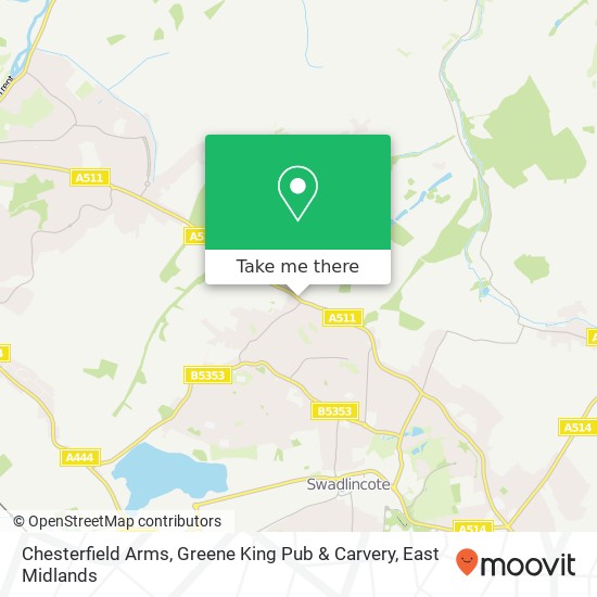 Chesterfield Arms, Greene King Pub & Carvery map