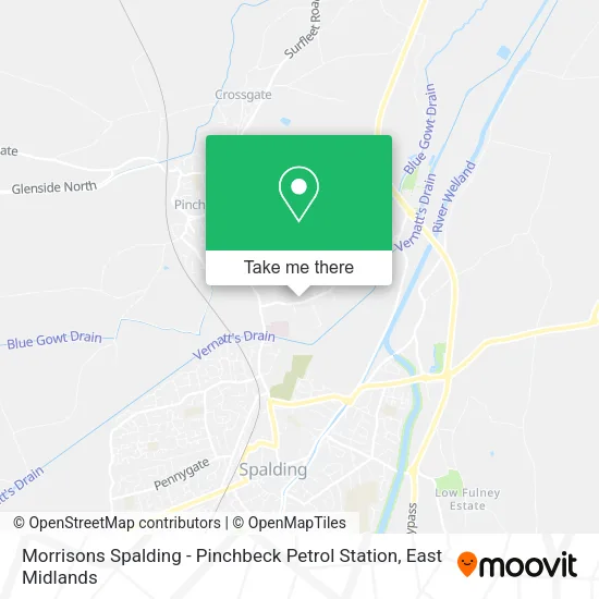 Morrisons Spalding - Pinchbeck Petrol Station map