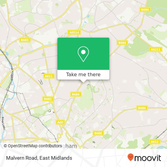 Malvern Road map