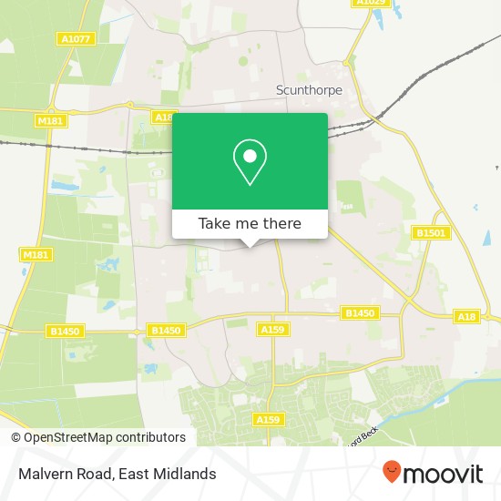 Malvern Road map