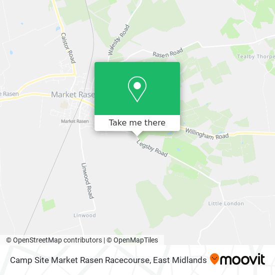 Camp Site Market Rasen Racecourse map