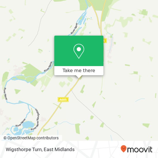 Wigsthorpe Turn map