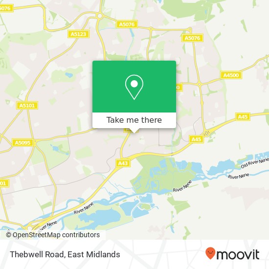 Thebwell Road map