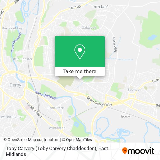 Toby Carvery (Toby Carvery Chaddesden) map