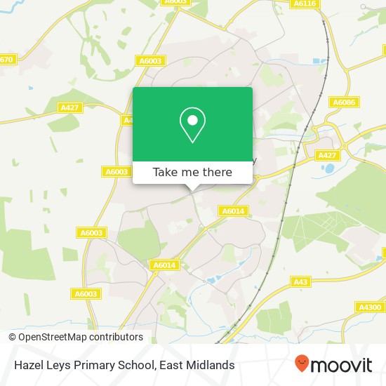 Hazel Leys Primary School map