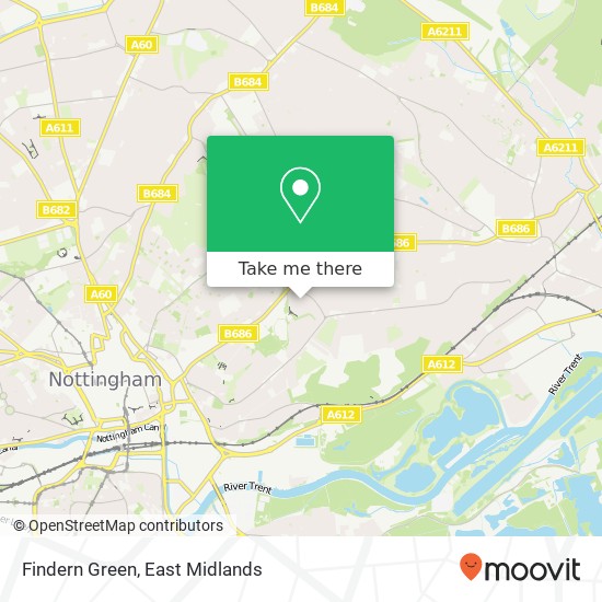 Findern Green map