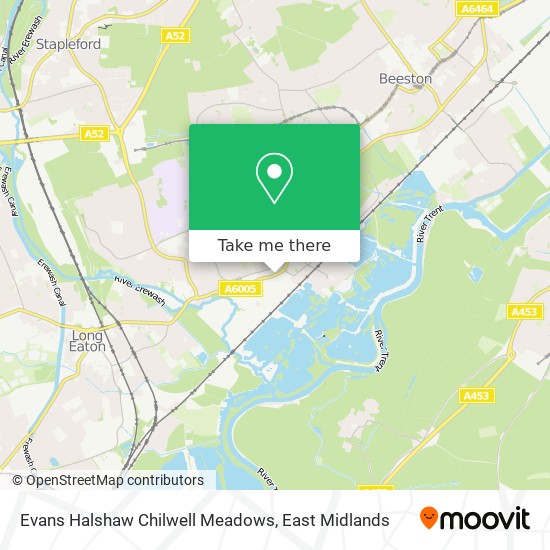 Evans Halshaw Chilwell Meadows map