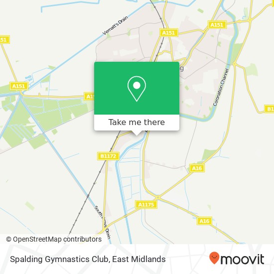 Spalding Gymnastics Club map