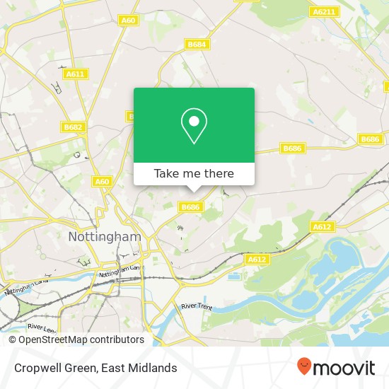 Cropwell Green map