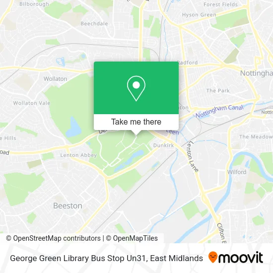 George Green Library Bus Stop Un31 map