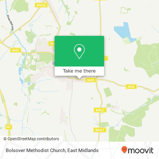 Bolsover Methodist Church map