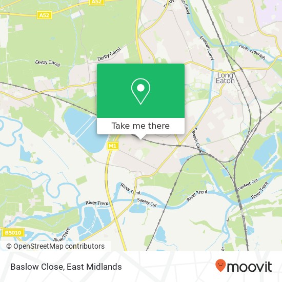 Baslow Close map