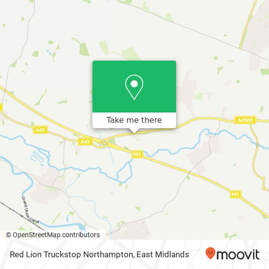 Red Lion Truckstop Northampton map