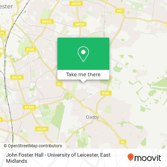 John Foster Hall - University of Leicester map