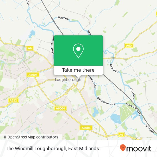 The Windmill Loughborough map