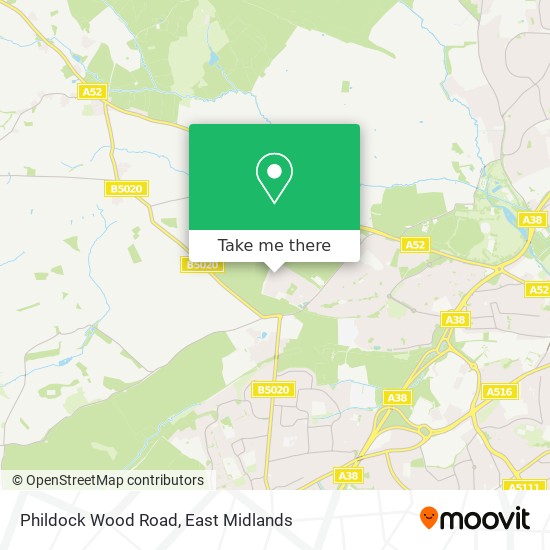 Phildock Wood Road map