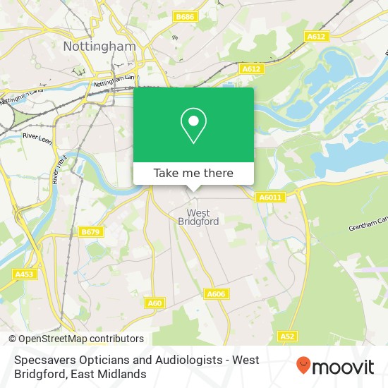 Specsavers Opticians and Audiologists - West Bridgford map