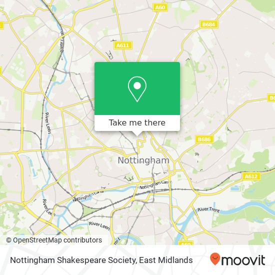 Nottingham Shakespeare Society map