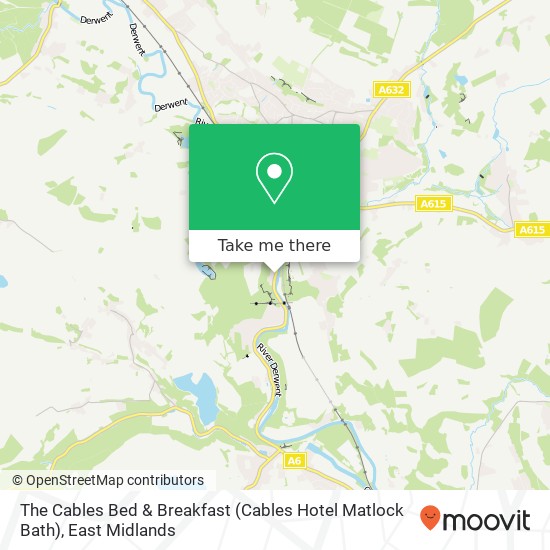 The Cables Bed & Breakfast (Cables Hotel Matlock Bath) map