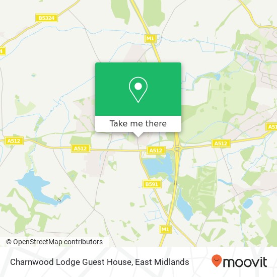 Charnwood Lodge Guest House map