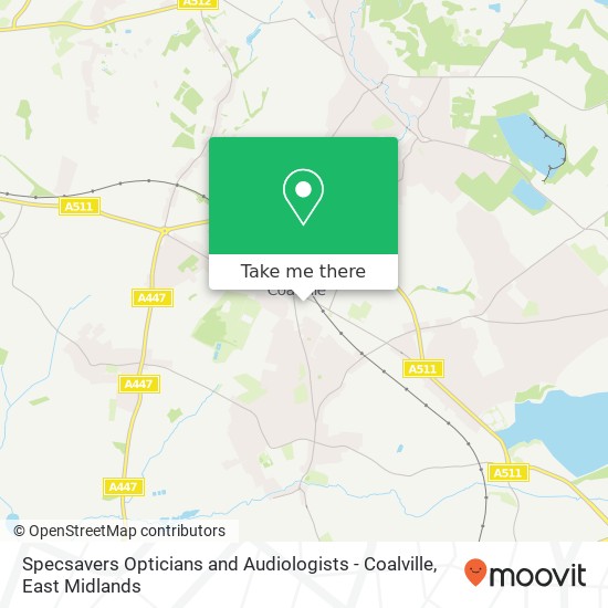 Specsavers Opticians and Audiologists - Coalville map