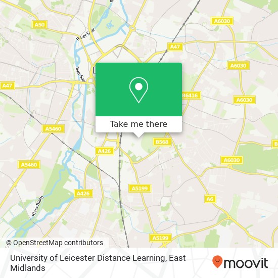 University of Leicester Distance Learning map