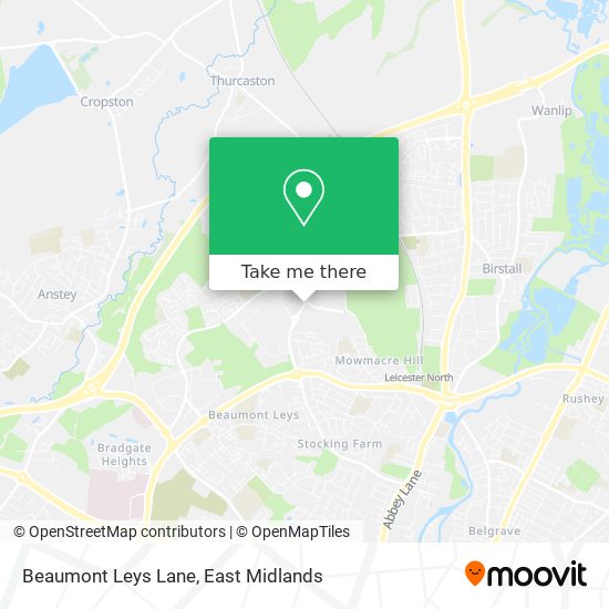 Beaumont Leys Lane map