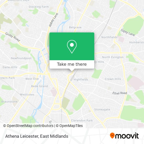 Athena Leicester map
