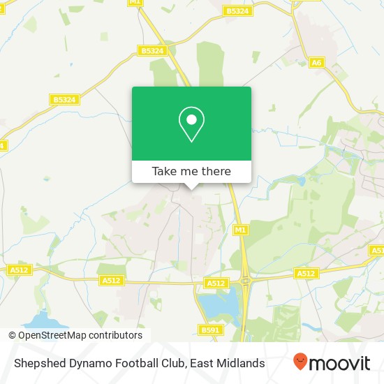 Shepshed Dynamo Football Club map